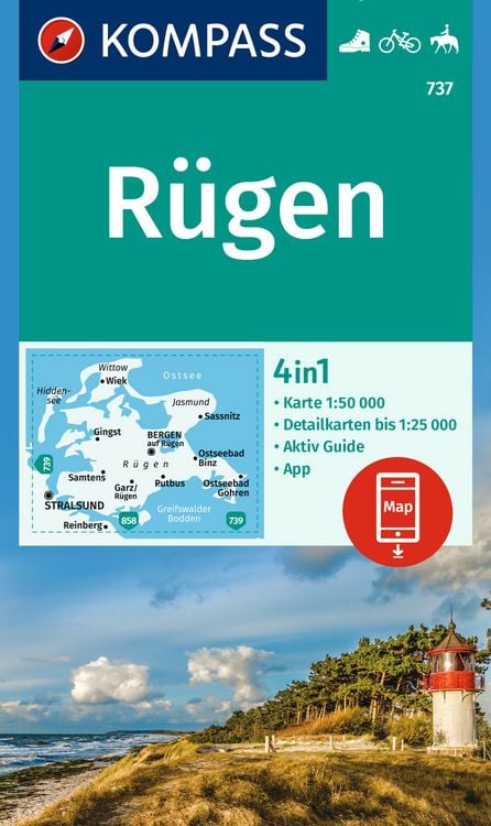 Produktbild: KOMPASS Wanderkarte 737 R&uuml;gen 1:50.000