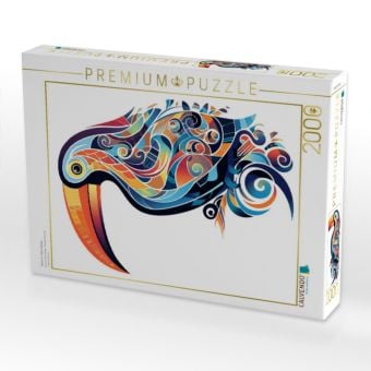Produktbild: CALVENDO Puzzle Tukan im Tattoo Design | 2000 Teile Lege-Gr&ouml;&szlig;e 90x67cm Foto-Puzzle f&uuml;r gl&uuml;ckliche Stunden