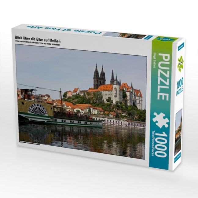 Produktbild: CALVENDO Puzzle Blick &uuml;ber die Elbe auf Mei&szlig;en | 1000 Teile Lege-Gr&ouml;&szlig;e 64x48cm Foto-Puzzle f&uuml;r gl&uuml;ckliche Stunden
