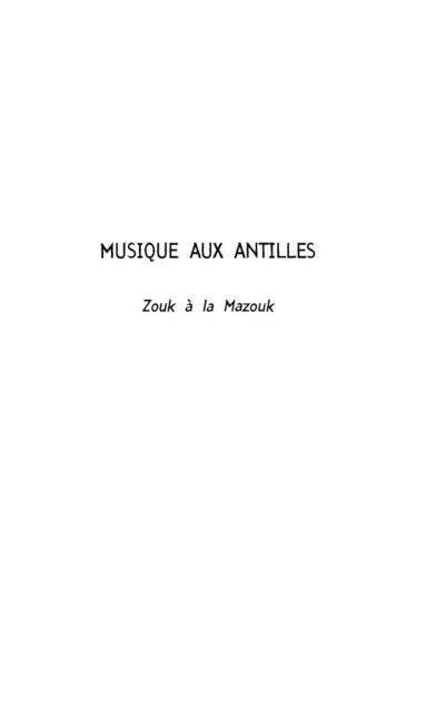 Produktbild: Musique Aux Antilles