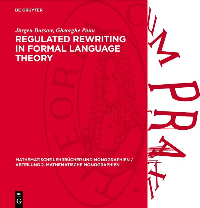 Produktbild: Regulated Rewriting in Formal Language Theory