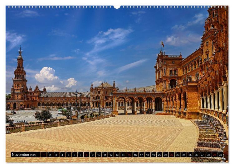 Produktbild: Sevilla - Traumziel in Andalusien (hochwertiger Premium Wandkalender 2026 DIN A2 quer), Kunstdruck in Hochglanz