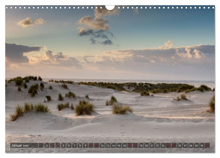 Produktbild: Ostfriesische Inseln - Borkum, Norderney, Juist, Baltrum, Langeoog, Spiekeroog, Wangerooge (Wandkalender 2026 DIN A3 quer), CALVENDO Monatskalender