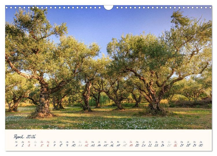 Produktbild: Griechenland - Malerische K&uuml;sten auf Zakynthos und Lefkada (Wandkalender 2026 DIN A3 quer), CALVENDO Monatskalender