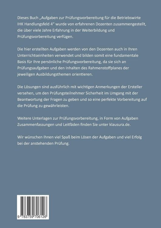 Produktbild: Aufgaben zur Pr&uuml;fungsvorbereitung gepr&uuml;fte Betriebswirte IHK