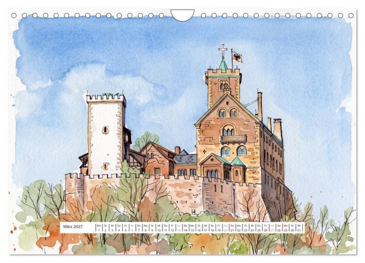 Produktbild: Zauberhafte Wartburg (Wandkalender 2027 DIN A4 quer), CALVENDO Monatskalender