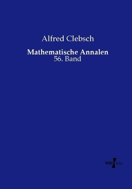 Produktbild: Mathematische Annalen
