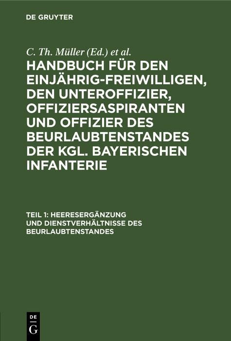 Produktbild: Heereserg&auml;nzung und Dienstverh&auml;ltnisse des Beurlaubtenstandes