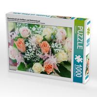 Produktbild: CALVENDO Puzzle Rosenstrau&szlig; mit Astilben und Schleierkraut | 1000 Teile Lege-Gr&ouml;&szlig;e 64x48cm Foto-Puzzle f&uuml;r gl&uuml;ckliche Stunden