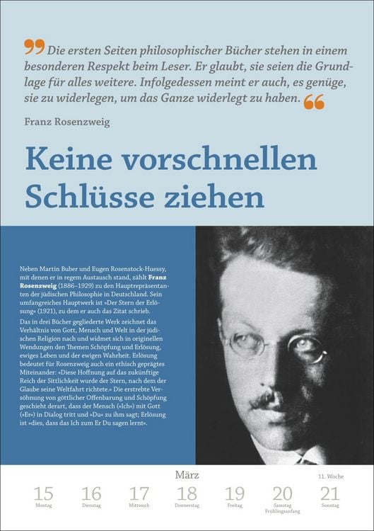 Produktbild: DIE ZEIT Philosophie Wochen-Kulturkalender 2027 - 53 Denkanst&ouml;&szlig;e f&uuml;r 2027