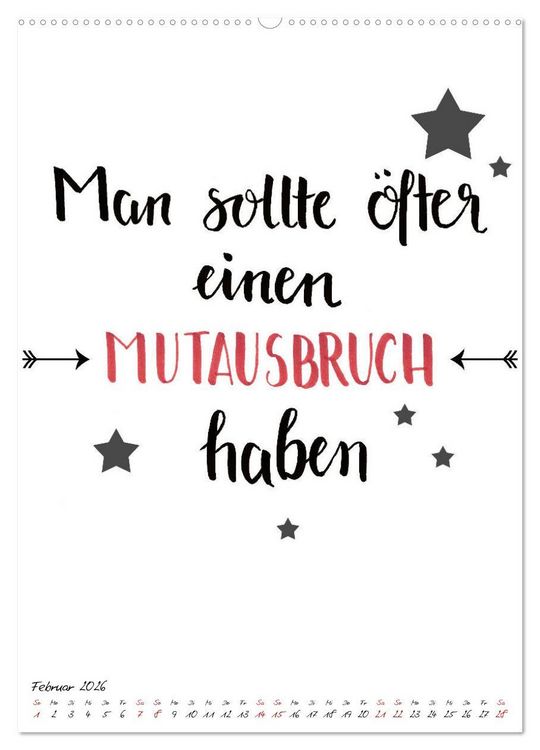 Produktbild: Spruch-Reich-handgeschriebene Spr&uuml;che von frech bis weise (hochwertiger Premium Wandkalender 2026 DIN A2 hoch), Kunstdruck in Hochglanz