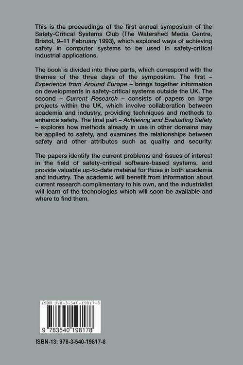 Produktbild: Directions in Safety-Critical Systems