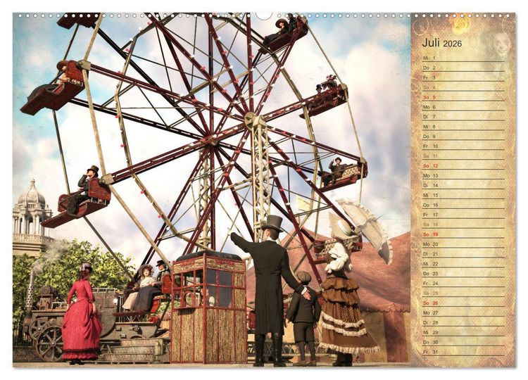 Produktbild: Steampunk Carnival (Wandkalender 2026 DIN A2 quer), CALVENDO Monatskalender