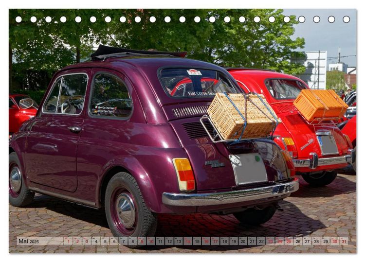 Produktbild: Cinquecento Der kleine Italiener - 60 Jahre zeitloses Kultobjekt (Tischkalender 2026 DIN A5 quer), CALVENDO Monatskalender