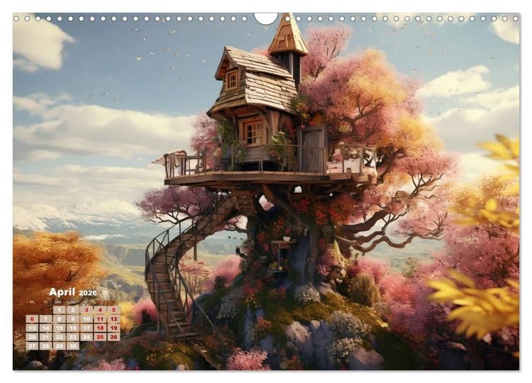 Produktbild: Baumh&auml;user - Traumhafte Luftschl&ouml;sser (Wandkalender 2026 DIN A3 quer), CALVENDO Monatskalender