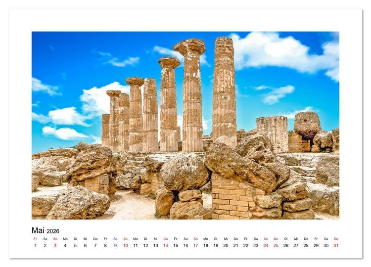 Produktbild: Sizilien - Von Palermo nach Syrakus (Wandkalender 2026 DIN A3 quer), CALVENDO Monatskalender
