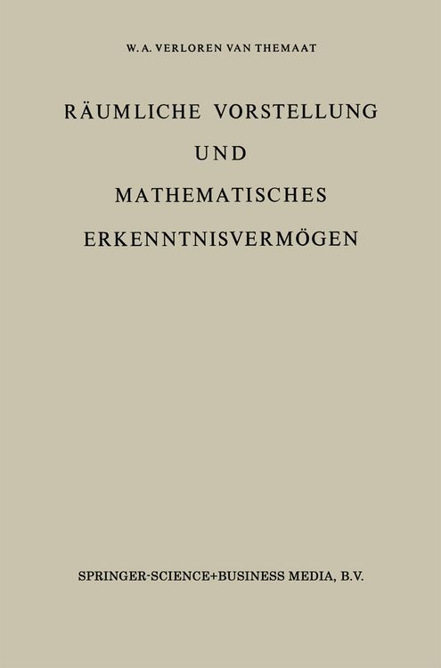 Produktbild: R&auml;umliche Vorstellung und Mathematisches Erkenntnisverm&ouml;gen