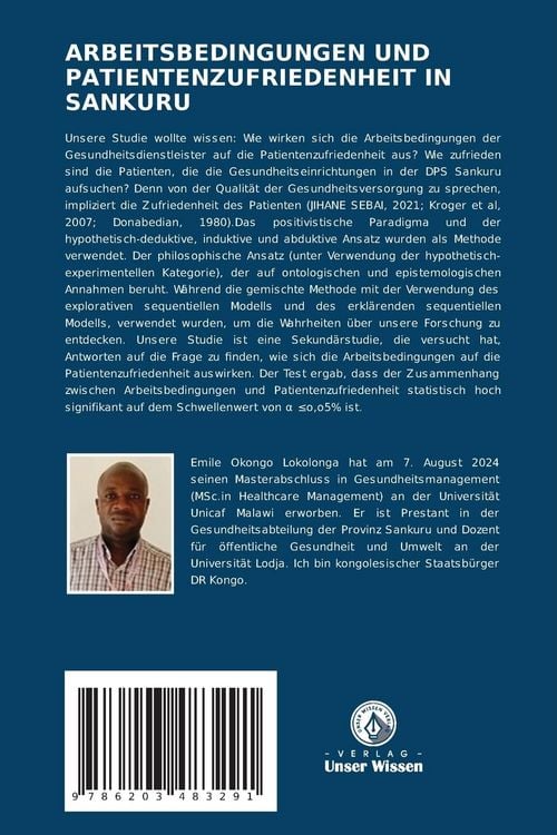 Produktbild: Arbeitsbedingungen und Patientenzufriedenheit in Sankuru