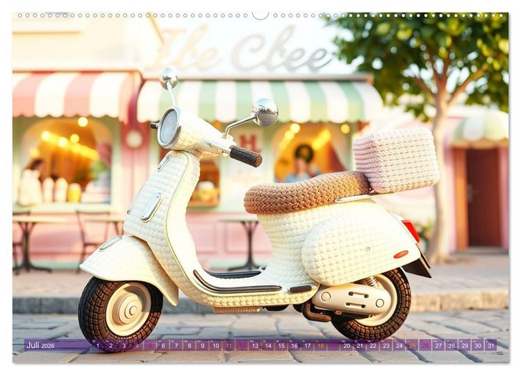 Produktbild: Amigurumi Fahrzeugtr&auml;ume - H&auml;kelstyle in Pastellt&ouml;nen (hochwertiger Premium Wandkalender 2026 DIN A2 quer), Kunstdruck in Hochglanz