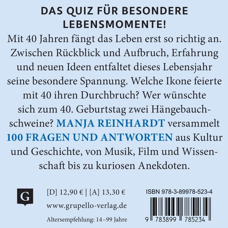 Produktbild: 40. Geburtstag. Das Quiz
