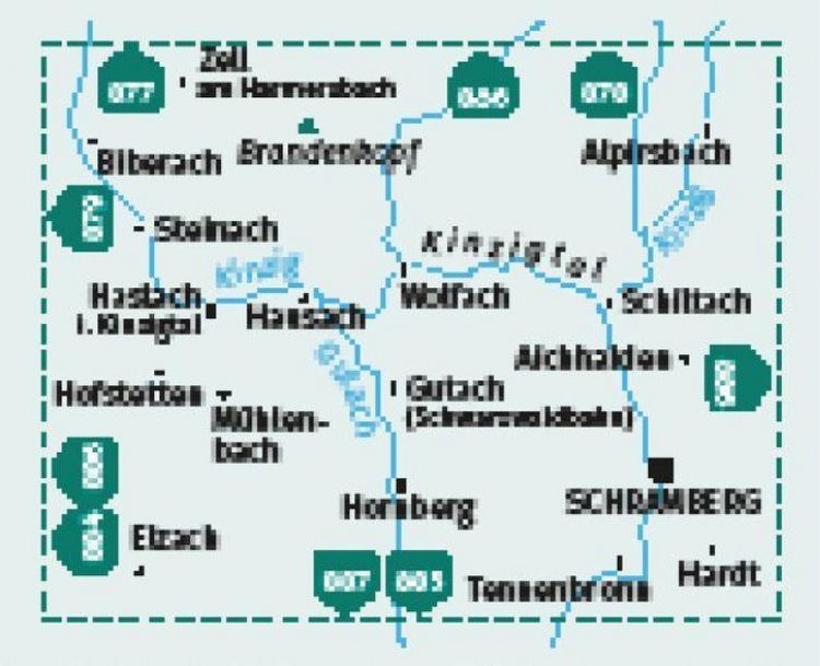 Produktbild: KOMPASS Wanderkarte 880 Kinzigtal Schramberg, 1:25.000