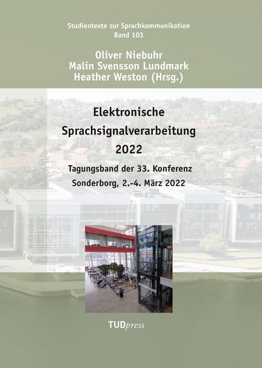Produktbild: Elektronische Sprachsignalverarbeitung 2022