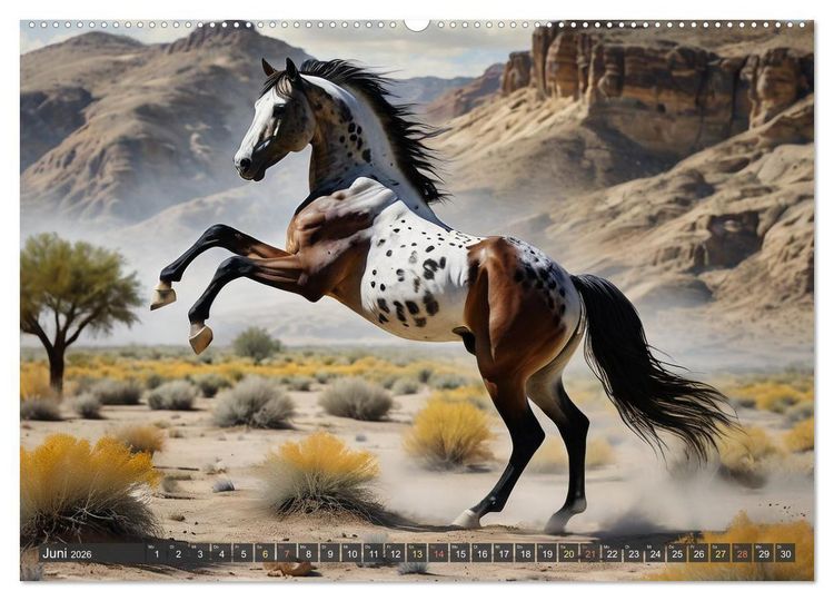 Produktbild: Sch&ouml;ne wilde Mustangs (hochwertiger Premium Wandkalender 2026 DIN A2 quer), Kunstdruck in Hochglanz