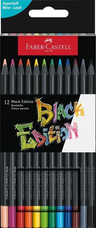 Produktbild: Faber-Castell Buntstifte Black Edition 12er Set