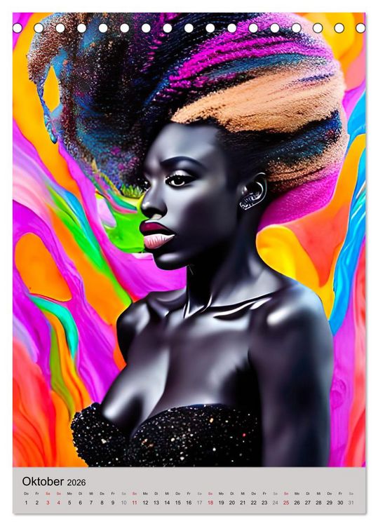 Produktbild: Portraits afrikanischer Frauen (Tischkalender 2026 DIN A5 hoch), CALVENDO Monatskalender