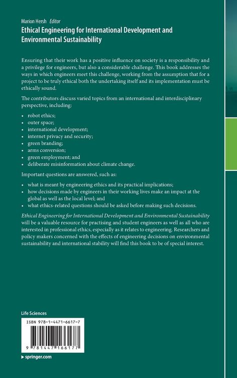 Produktbild: Ethical Engineering for International Development and Environmental Sustainability