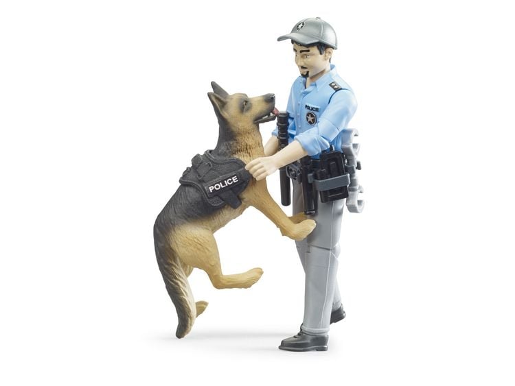 Produktbild: Bruder 62150 bworld Polizist mit Hund