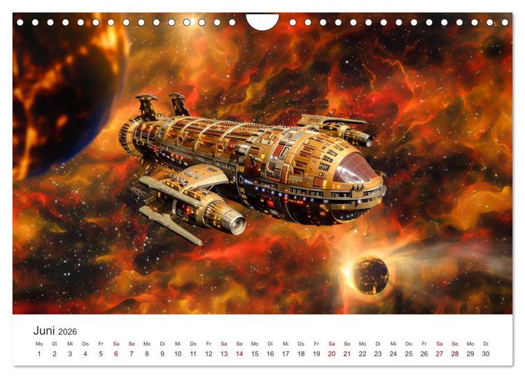 Produktbild: Sternenreisen - Ein kosmischer Kalender (Wandkalender 2026 DIN A4 quer), CALVENDO Monatskalender