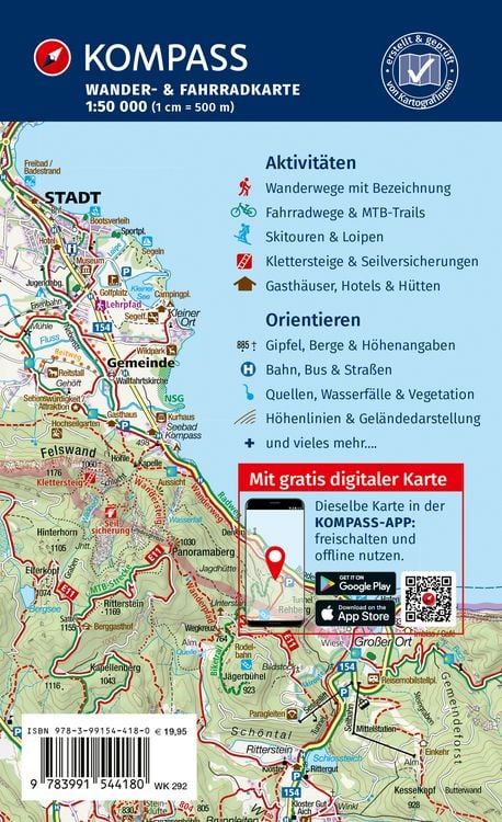 Produktbild: KOMPASS Wanderkarten-Set 292 Vorarlberg (2 Karten) 1:50.000