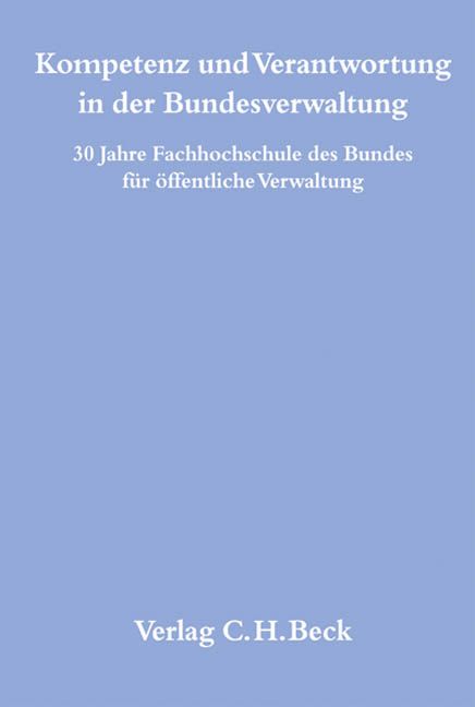 Produktbild: Kompetenz und Verantwortung in der Bundesverwaltung