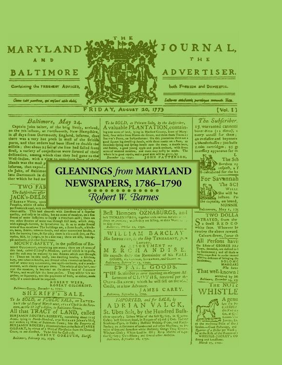Produktbild: Gleanings from Maryland Newspapers 1786-90