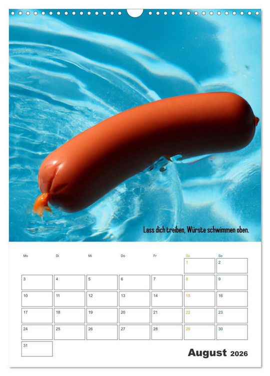 Produktbild: Ist mir Wurst Kalender (Wandkalender 2026 DIN A3 hoch), CALVENDO Monatskalender