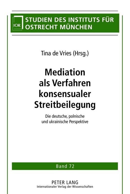 Produktbild: Mediation als Verfahren konsensualer Streitbeilegung