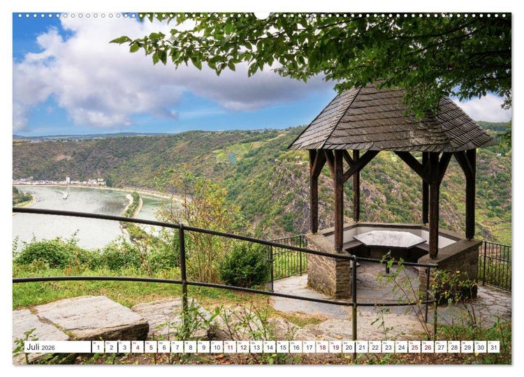 Produktbild: Unterwegs - Rhein-Burgen-Weg (Wandkalender 2026 DIN A2 quer), CALVENDO Monatskalender