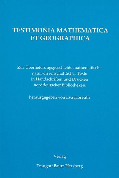 Produktbild: Testimonia Mathematica et Geographica
