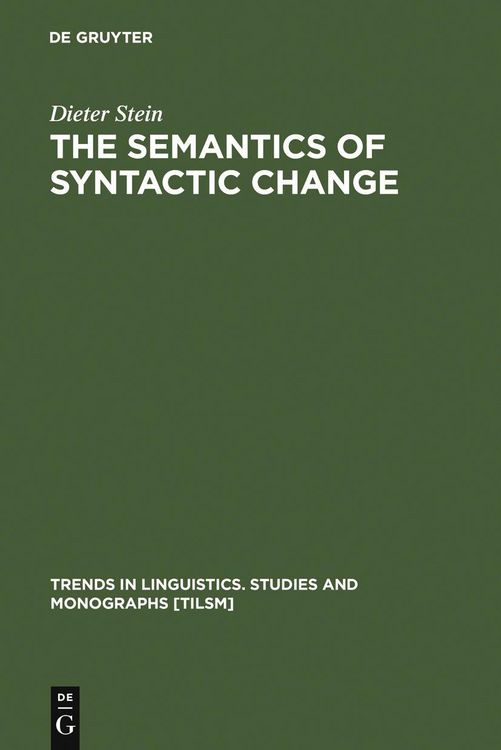 Produktbild: The Semantics of Syntactic Change