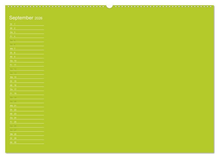 Produktbild: Bastel-Geburtstagskalender gr&uuml;n / Geburtstagskalender (Wandkalender 2026 DIN A2 quer), CALVENDO Monatskalender