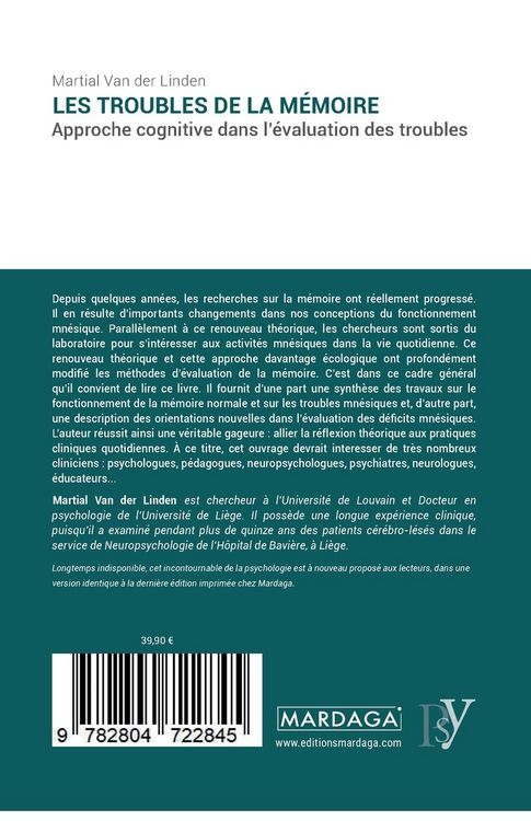 Produktbild: Les troubles de la m&eacute;moire