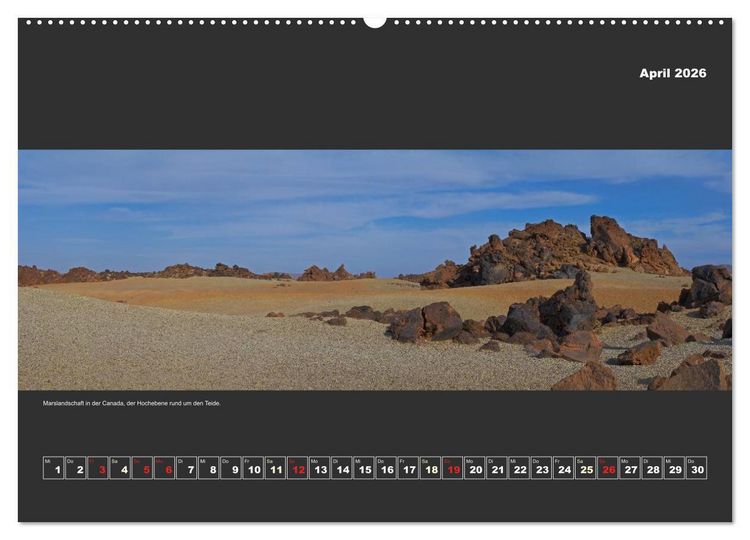 Produktbild: Teneriffa im Panorama (Wandkalender 2026 DIN A2 quer), CALVENDO Monatskalender