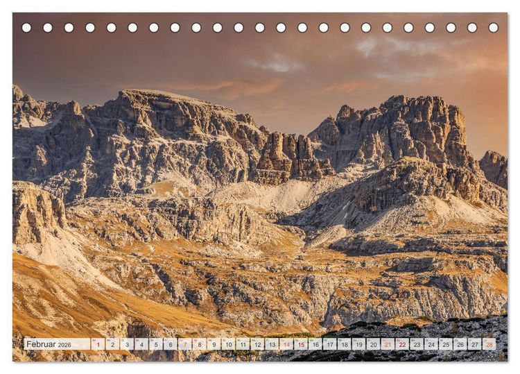 Produktbild: Bergwanderung Dolomiten rund um die Drei Zinnen (Tischkalender 2026 DIN A5 quer), CALVENDO Monatskalender