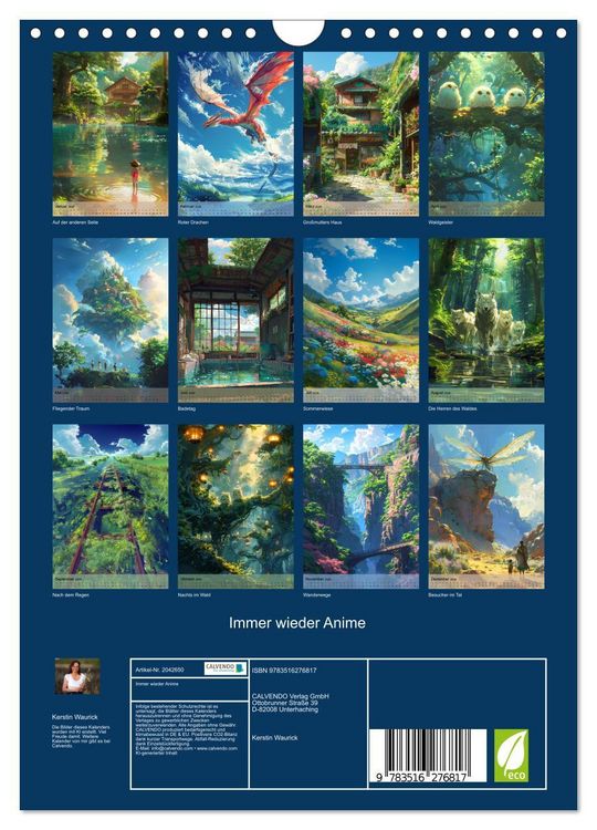 Produktbild: Immer wieder Anime (Wandkalender 2026 DIN A4 hoch), CALVENDO Monatskalender