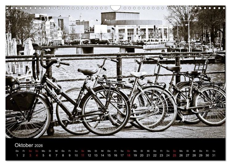 Produktbild: Amsterdam 2026 (Wandkalender 2026 DIN A3 quer), CALVENDO Monatskalender