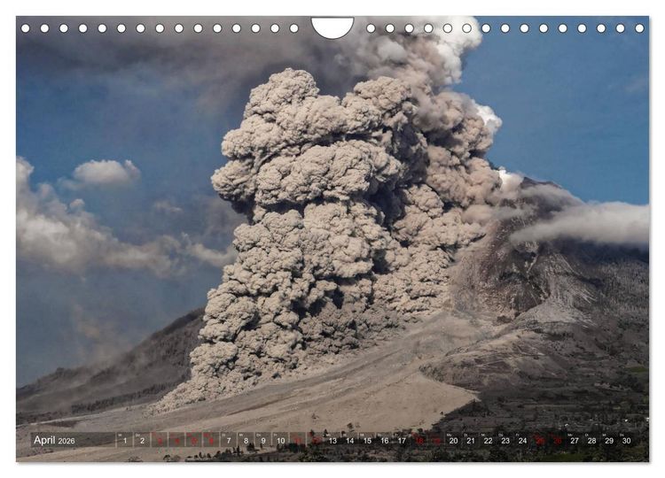 Produktbild: Vulkane - Magma, Lava, Eruptionen (Wandkalender 2026 DIN A4 quer), CALVENDO Monatskalender