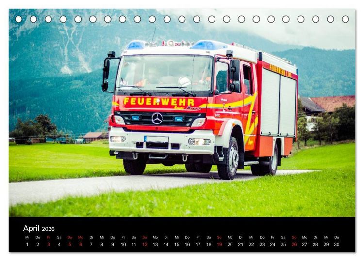 Produktbild: Einsatzfahrzeuge - Bayern (Tischkalender 2026 DIN A5 quer), CALVENDO Monatskalender