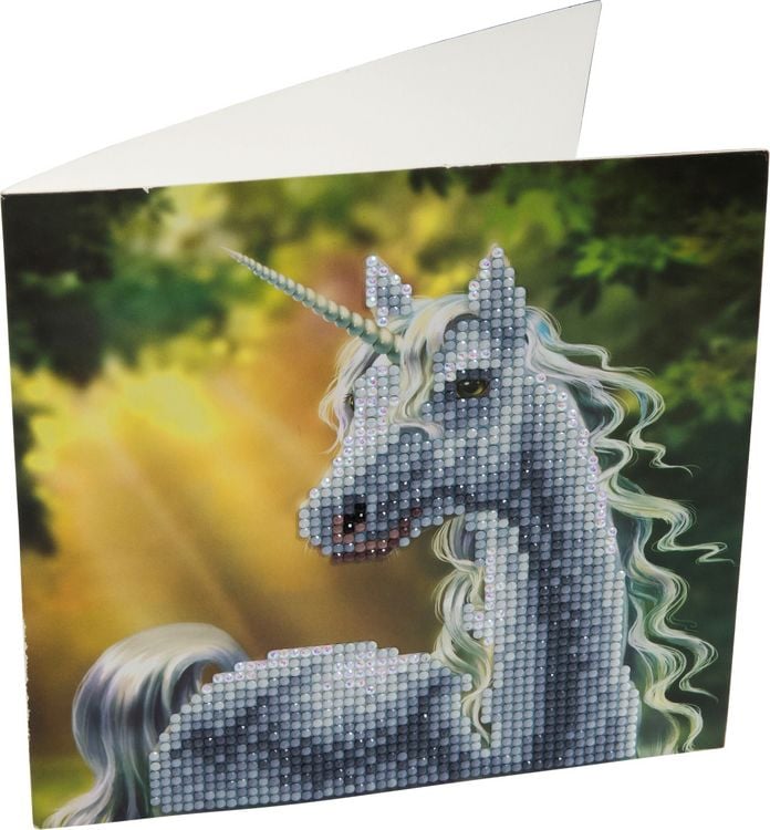 Produktbild: Craft Buddy CCK-A2 - Sunshine Unicorn, 18x18cm Crystal Art Card, Diamond Painting