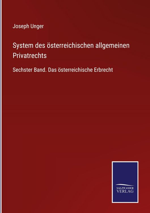 Produktbild: System des &ouml;sterreichischen allgemeinen Privatrechts